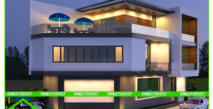 TƯ VẤN THIẾT KẾ NHÀ PHỐ LÔ GÓC 2 MẶT TIỀN TẠI TP. BẢO LỘC ( MS: NP 1038 )
